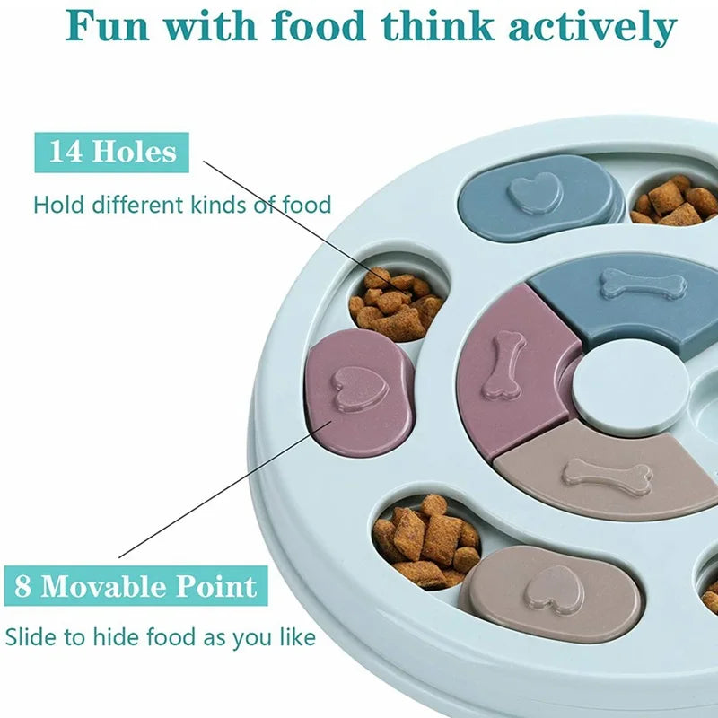 Interactive Slow-Feeding Dog Puzzle Bowl
