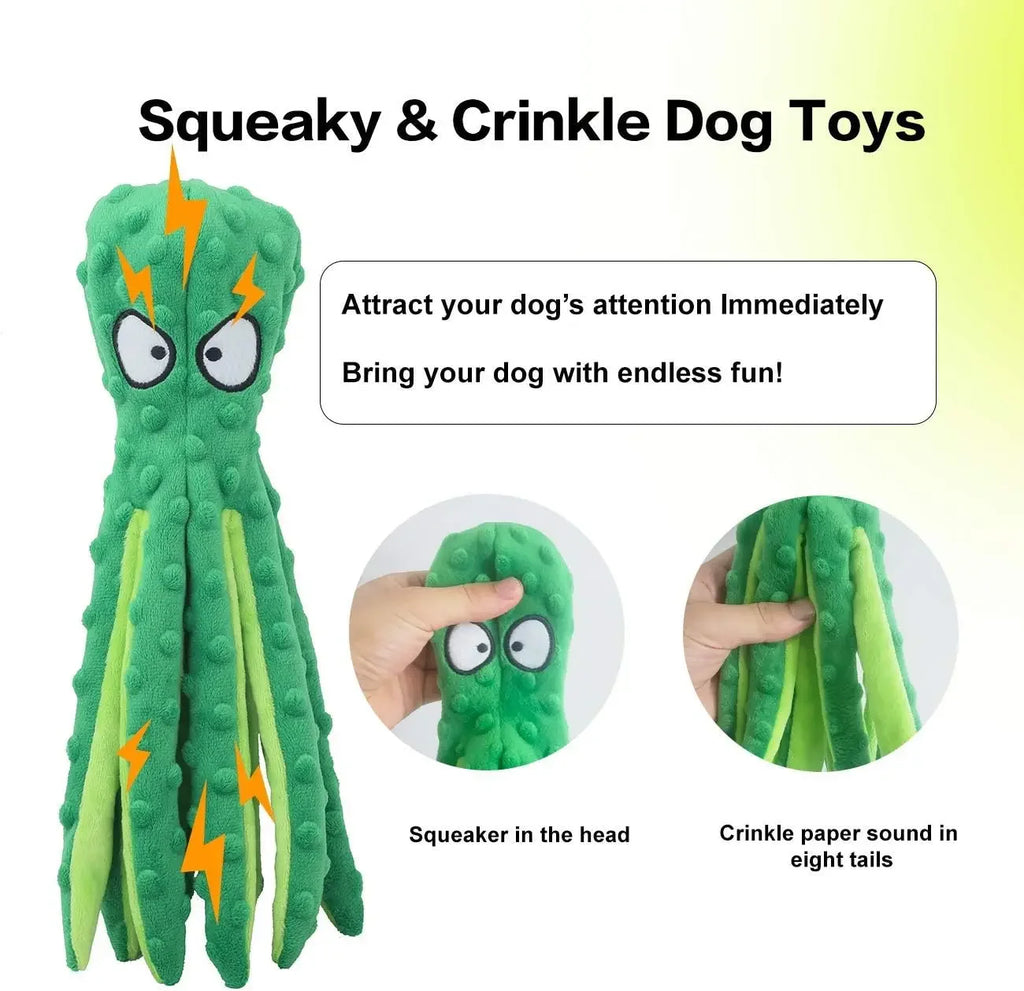 Octopus Squeaker Dog Toy