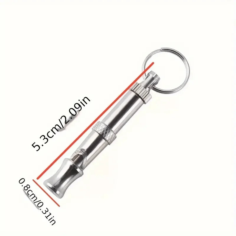 Adjustable Dog Training Whistle with Keychain