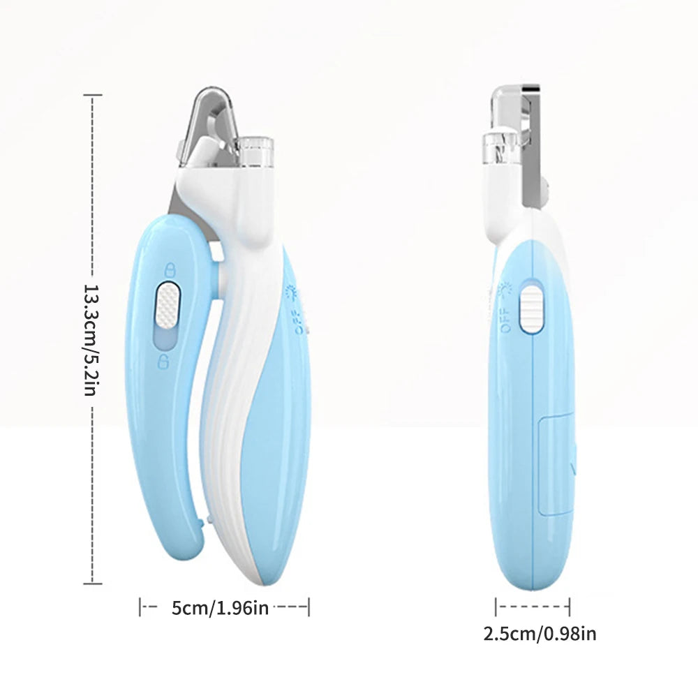 1PC Cat Led Nail Clippers With Lights - Anti-Blood-Splatter Pet Nail Scissors For Kittens - Dog Lighted Nail Clippers