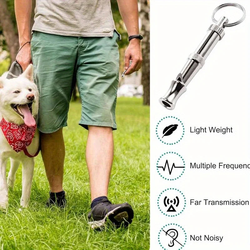 Adjustable Dog Training Whistle with Keychain