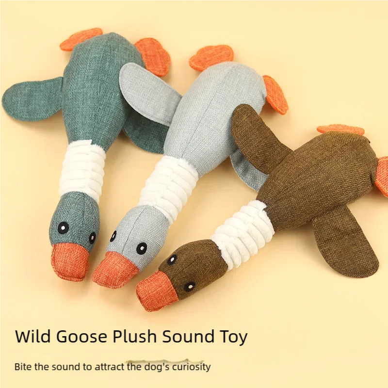 Goose Squeaky Dog Toy