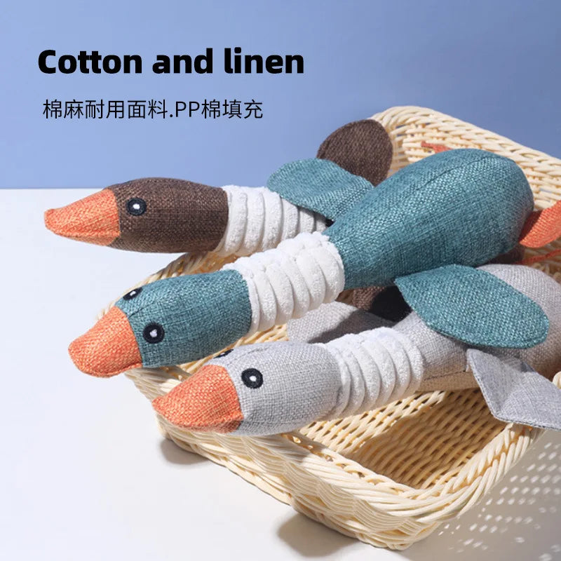 Goose Squeaky Dog Toy