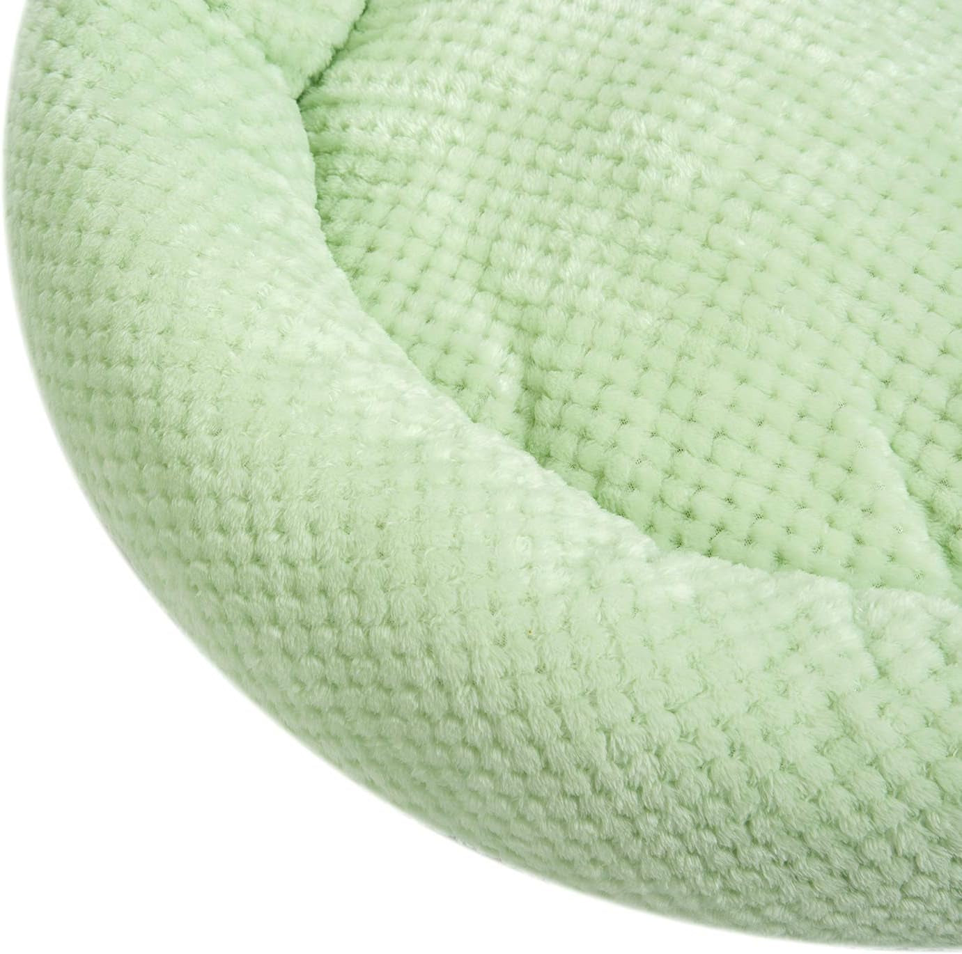 Fuzzy Deluxe Pet Beds, Super Plush Dog or Cat Beds Ideal for Dog Crates, Machine Wash & Dryer Friendly (24" X 24", Pastel Green)