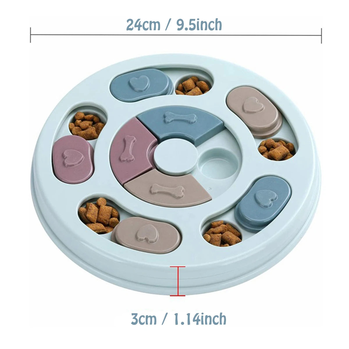 Interactive Slow-Feeding Dog Puzzle Bowl