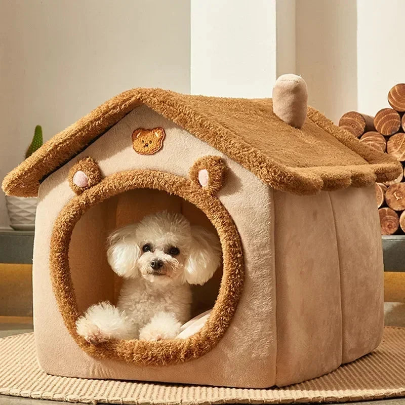 Niche pliante d'hiver pour chien 