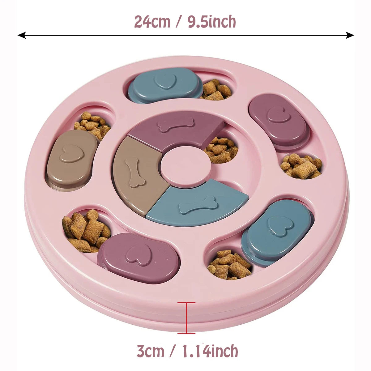 Interactive Slow-Feeding Dog Puzzle Bowl