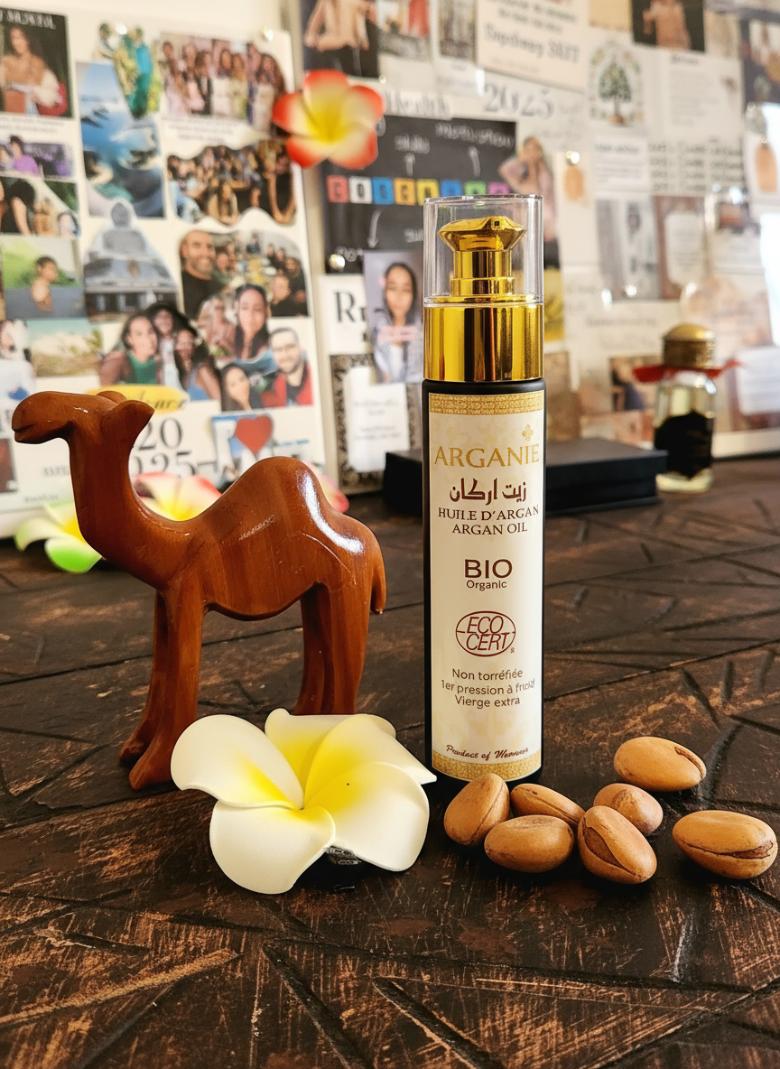 Gold of Morocco Argan Oil in luxurious setting